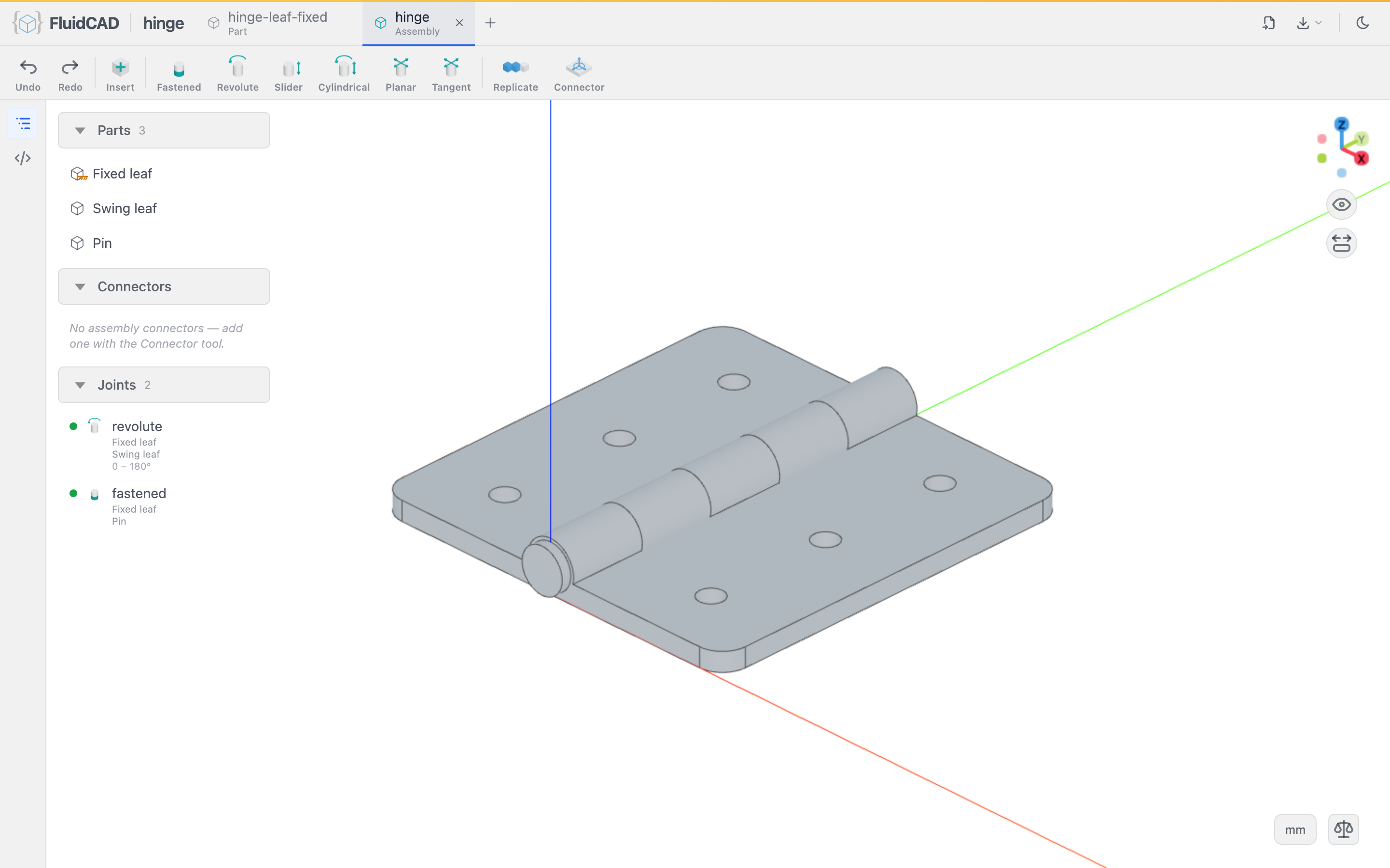 The assembly workspace