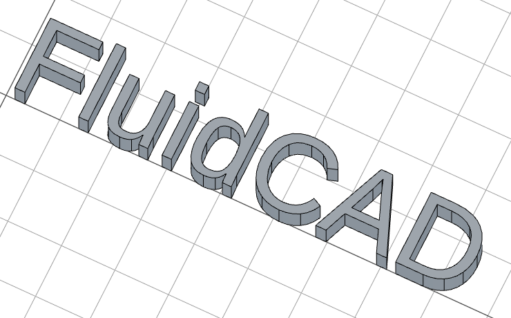 Extruded 3D text