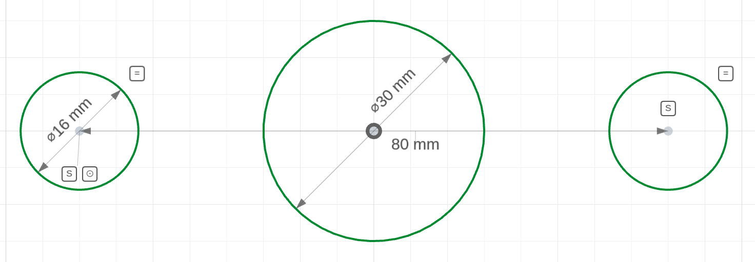 Datum-anchored circles