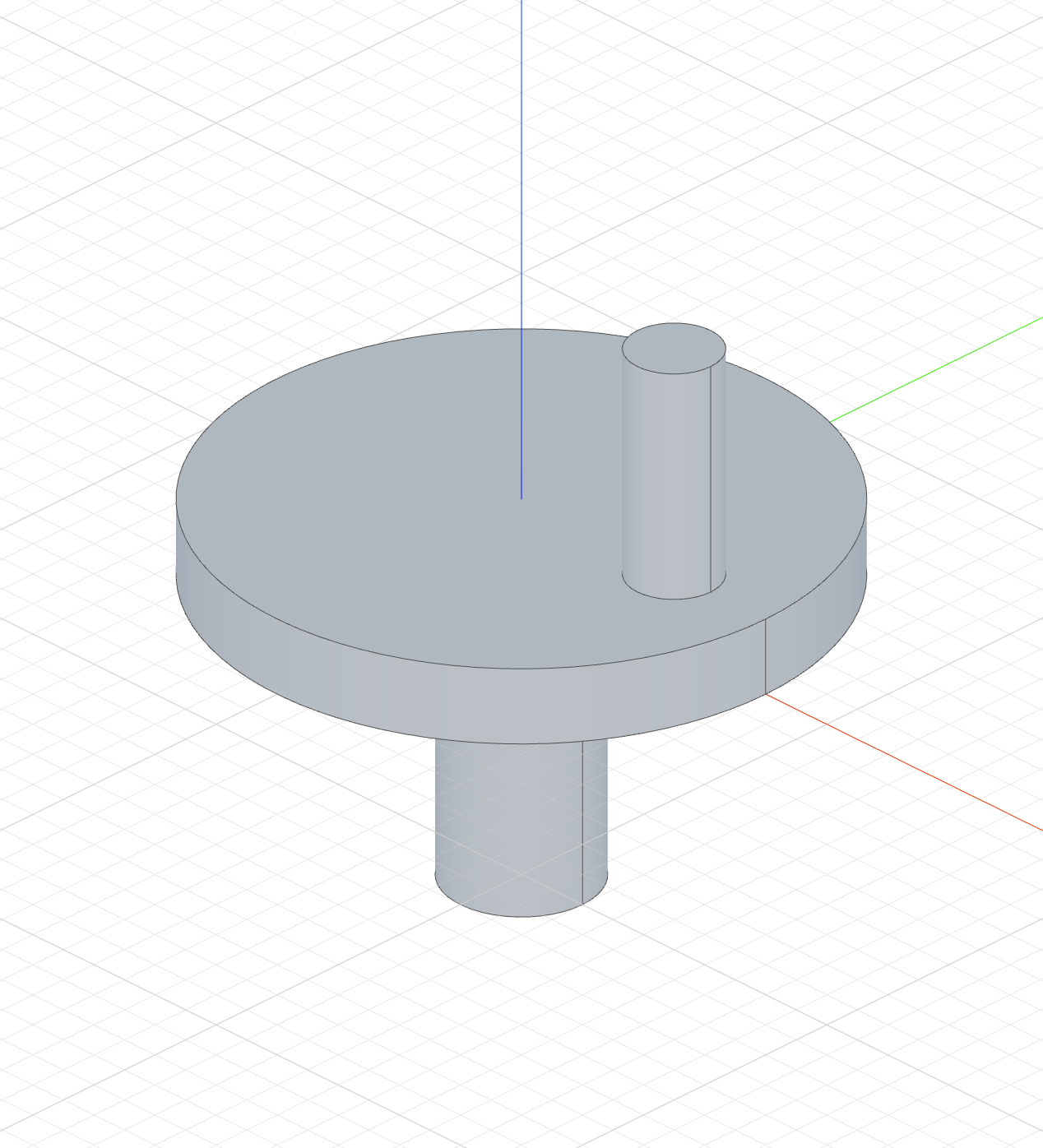 A crank: the pin revolved around Z shifted 25 along X