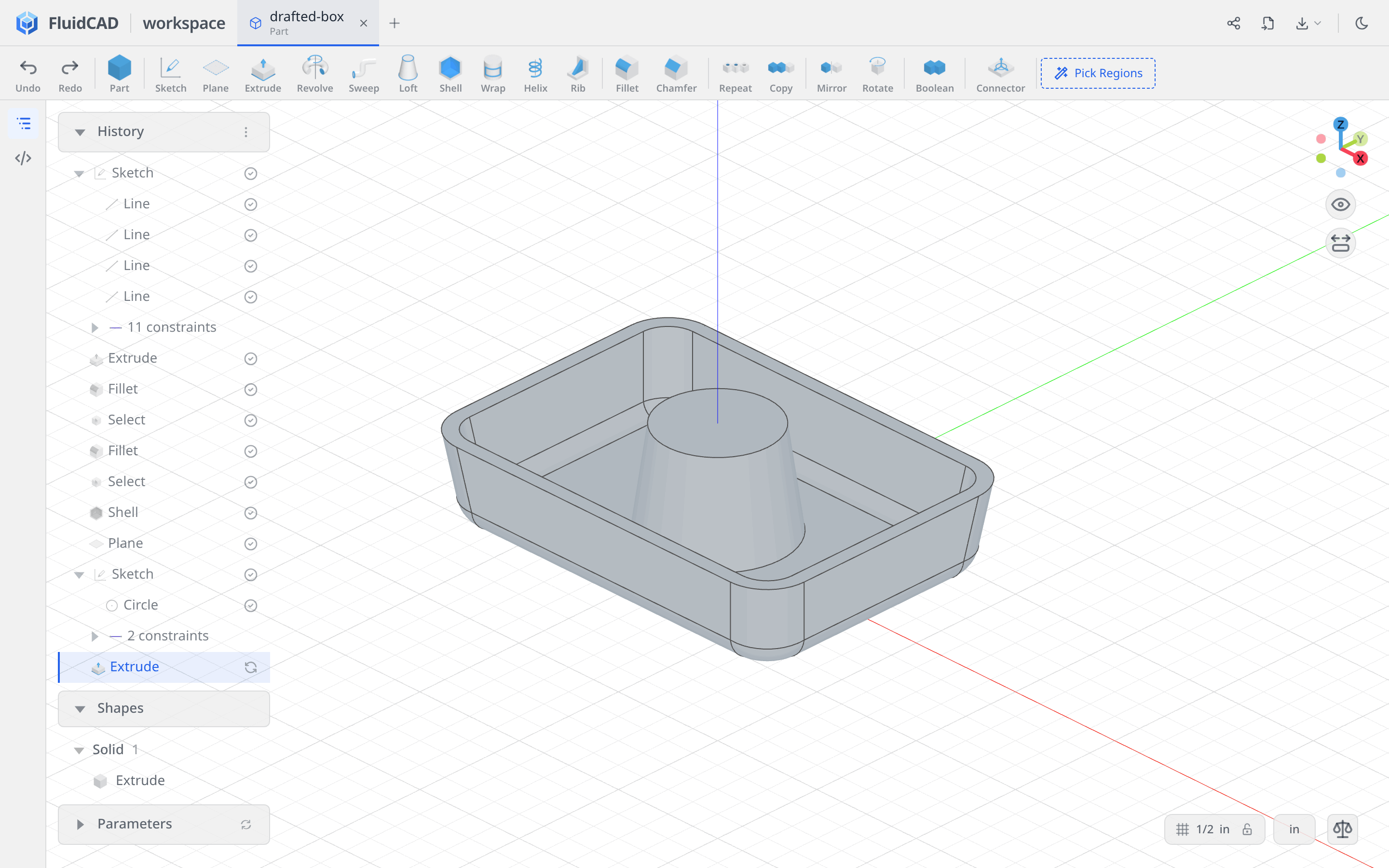 Solid pipe body joined to the box