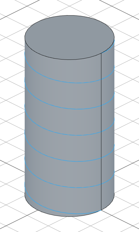 Helix from a cylindrical face