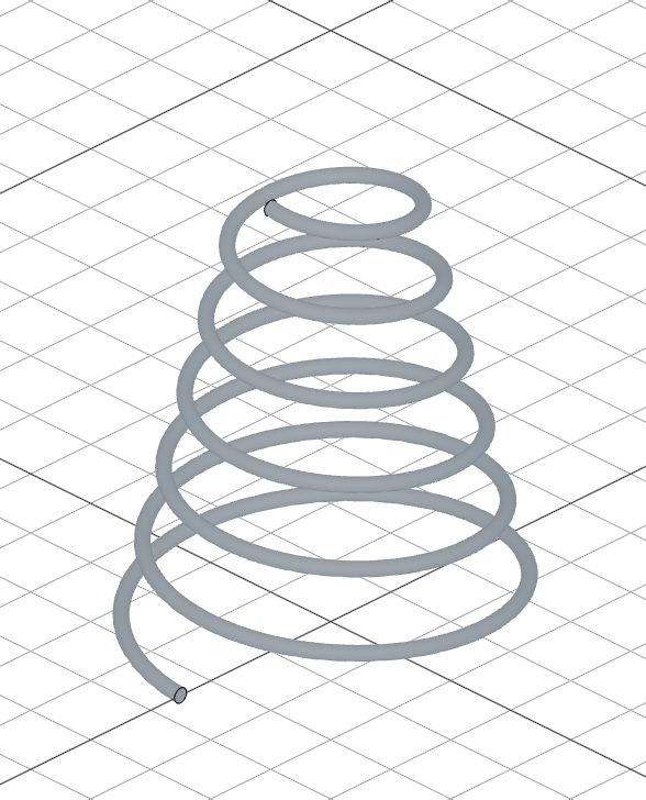 Tapered helix spring