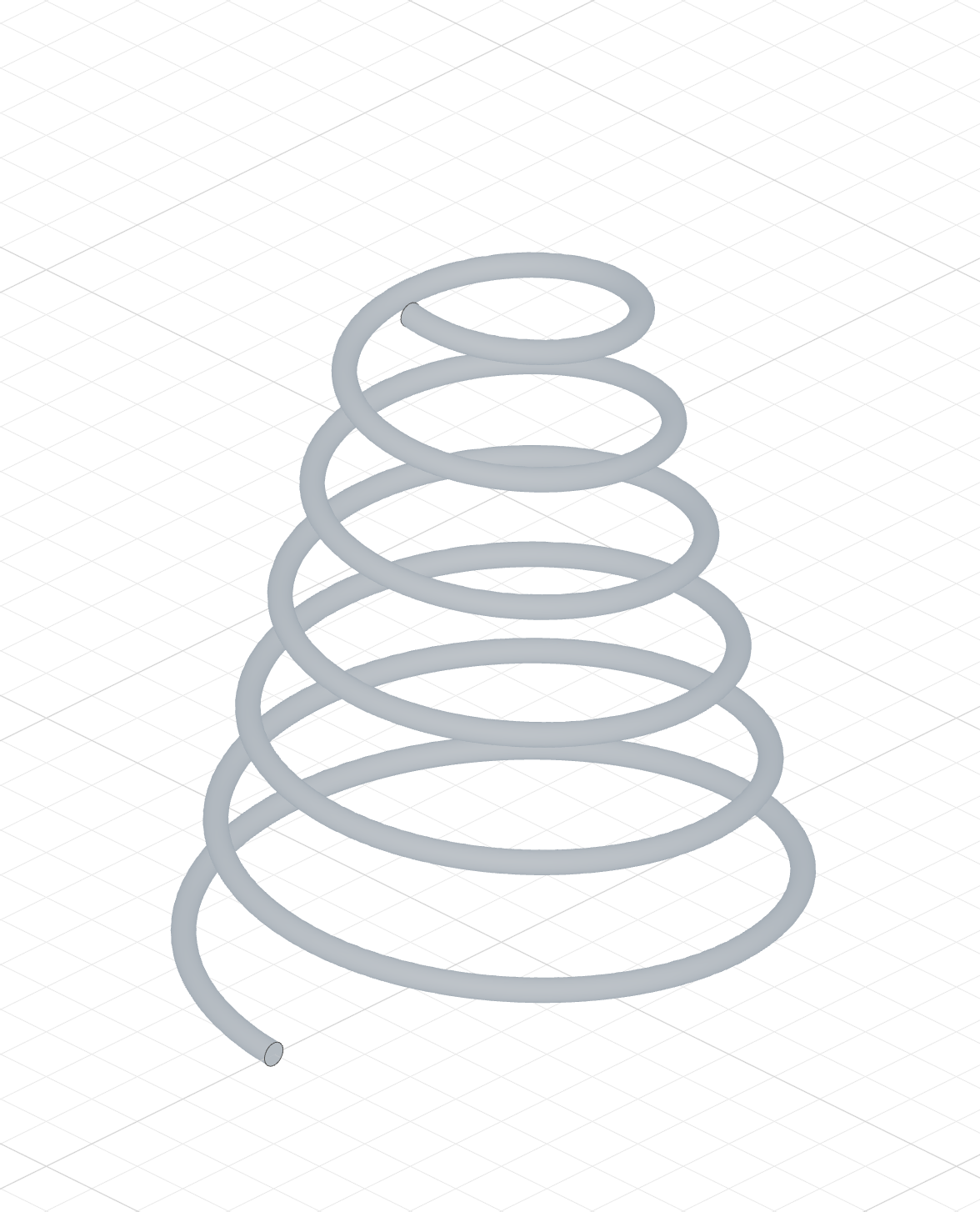 Tapered helix spring