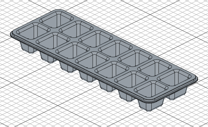 Finished ice cube tray