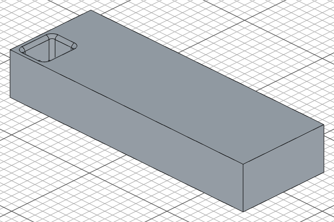 Single cavity cut into the tray