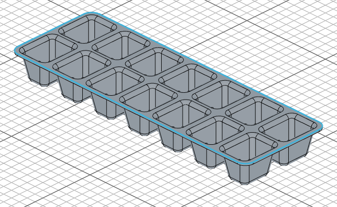 Spine edges selected along the top rim