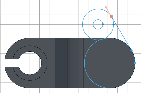 First tangent line