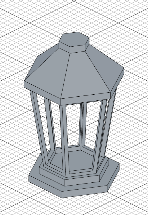 Lantern with top and loft
