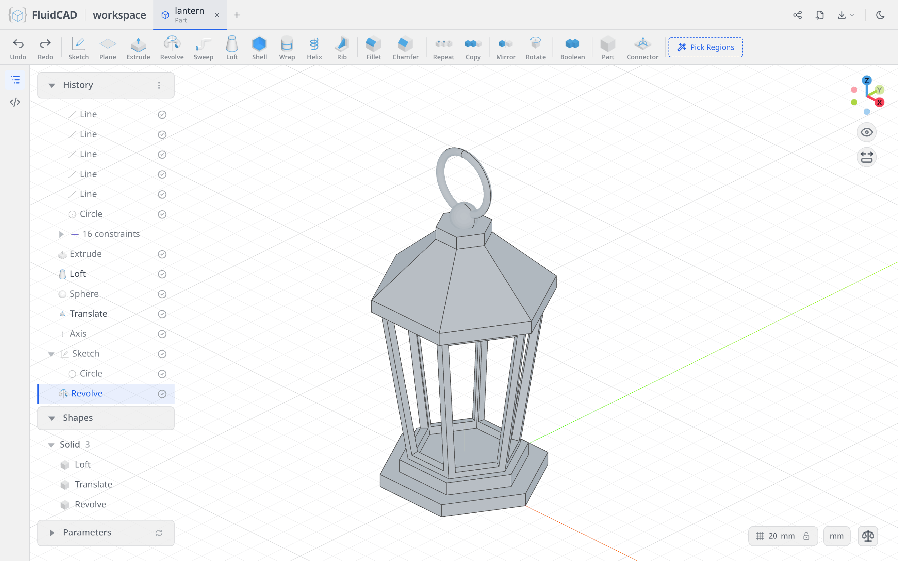 The finished lantern