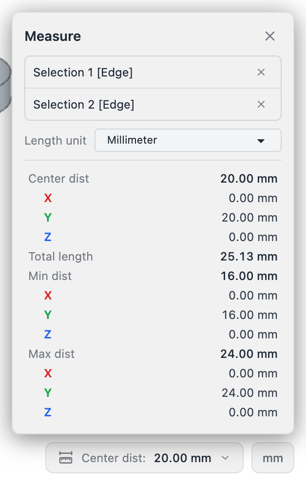 The measure panel