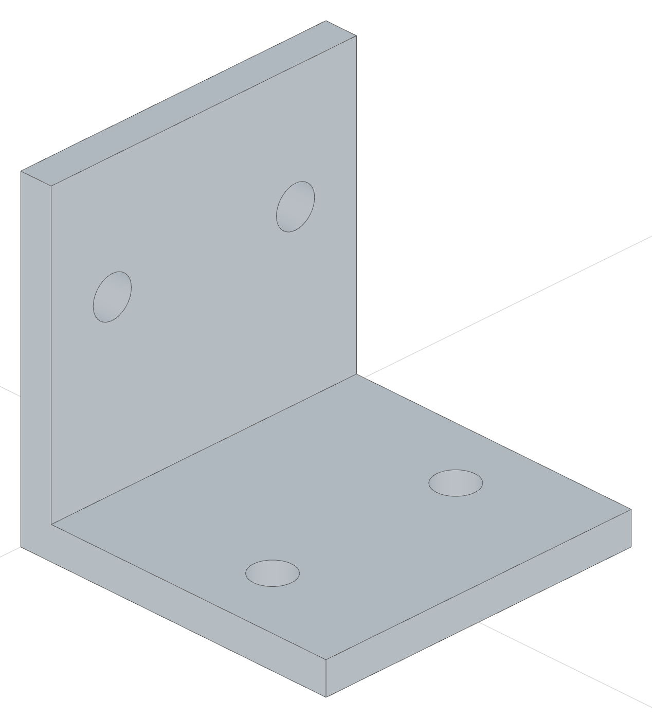 Angle bracket with its mating frames