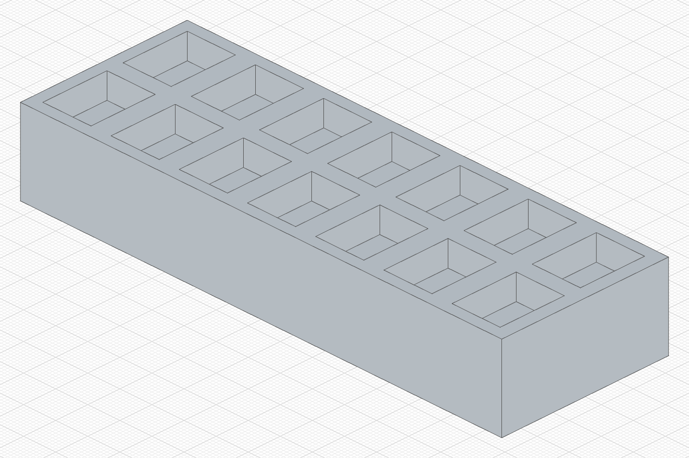 A grid of cuts