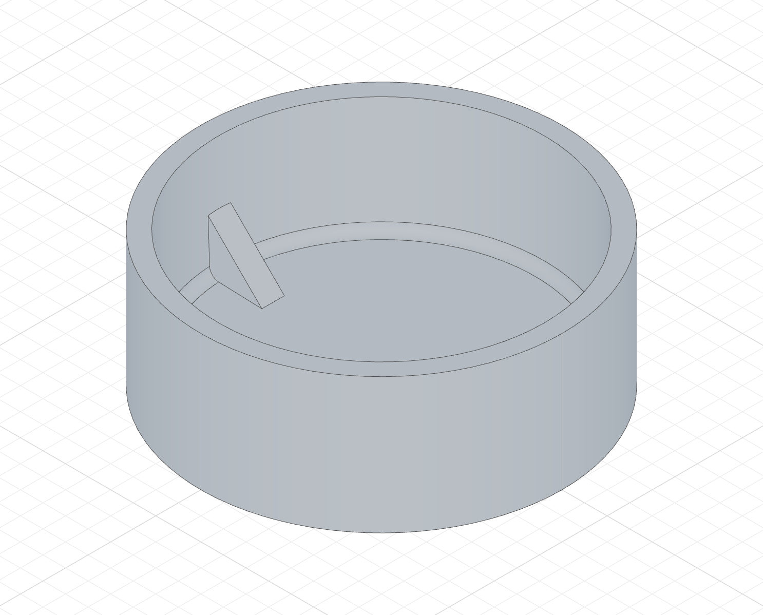 Rib inside a circular cavity