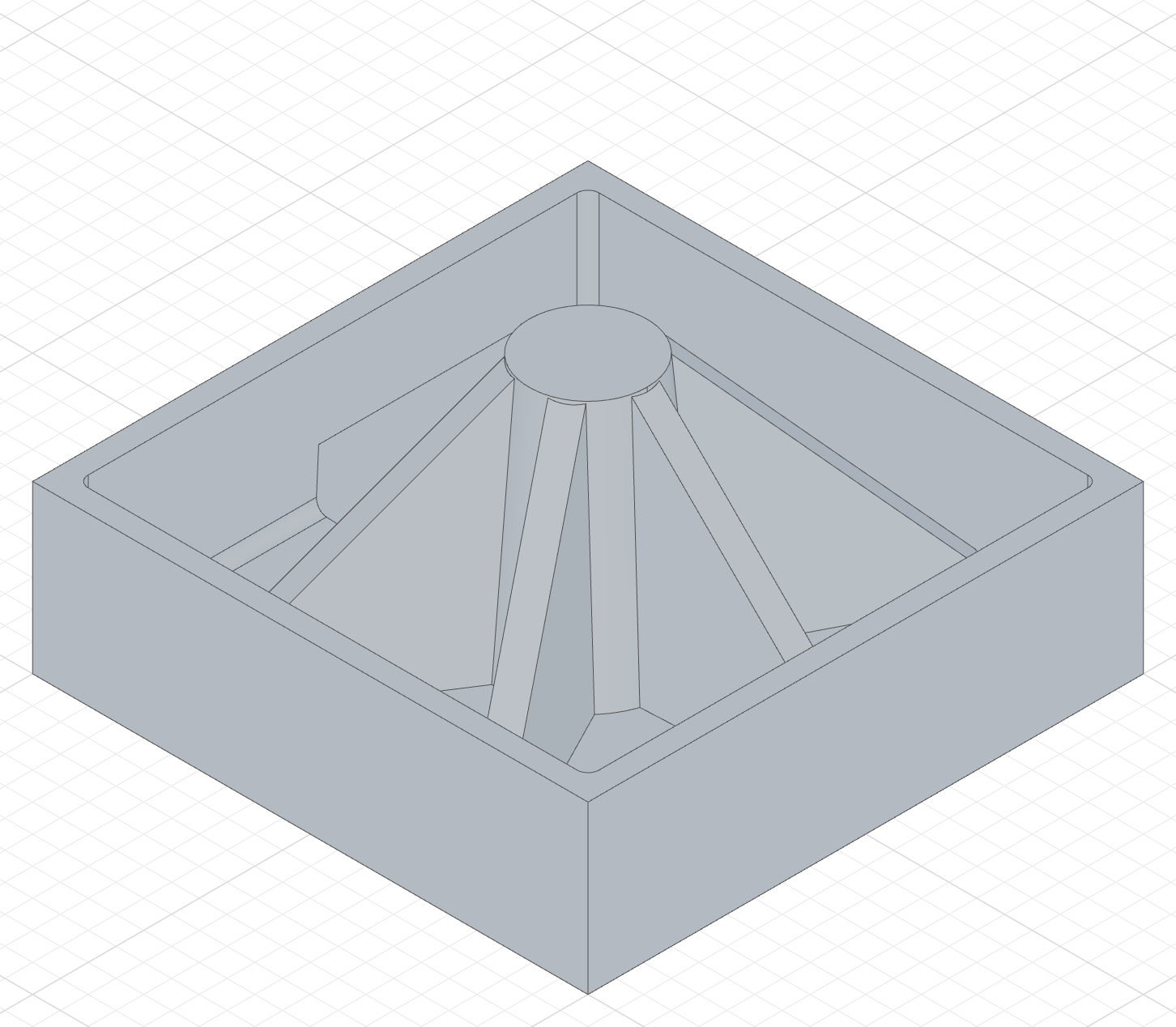Circular pattern of ribs