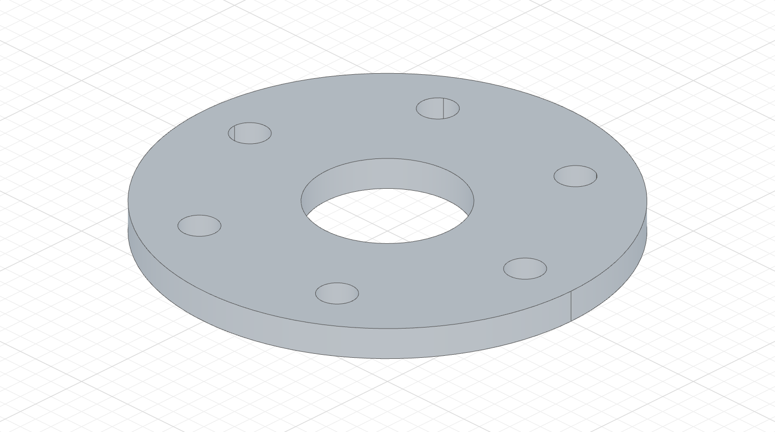 A flange with six bolt holes