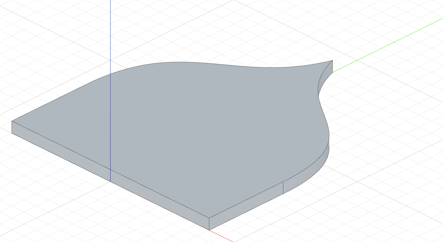 A latch plate: the right half mirrored across Y