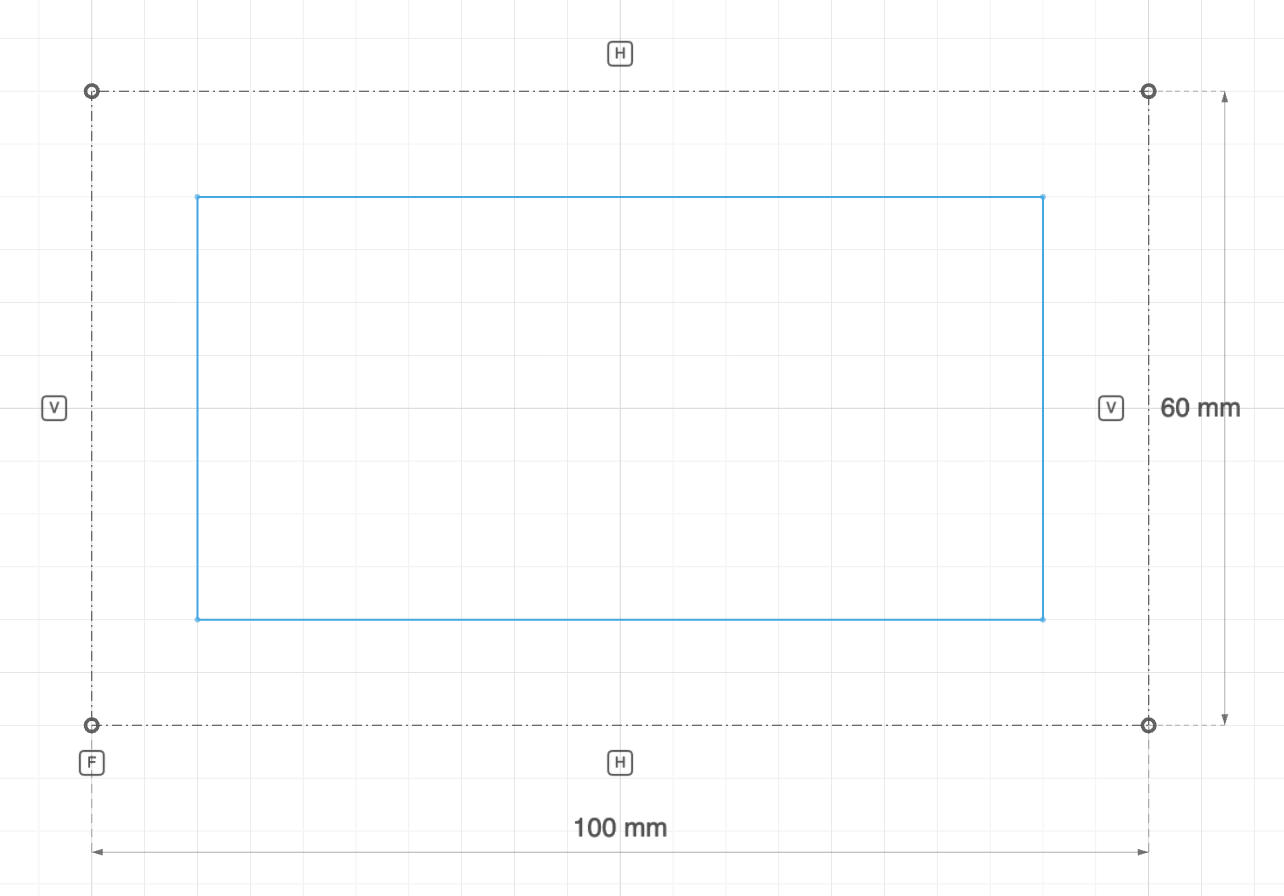 A pocket floor inset from the plate outline