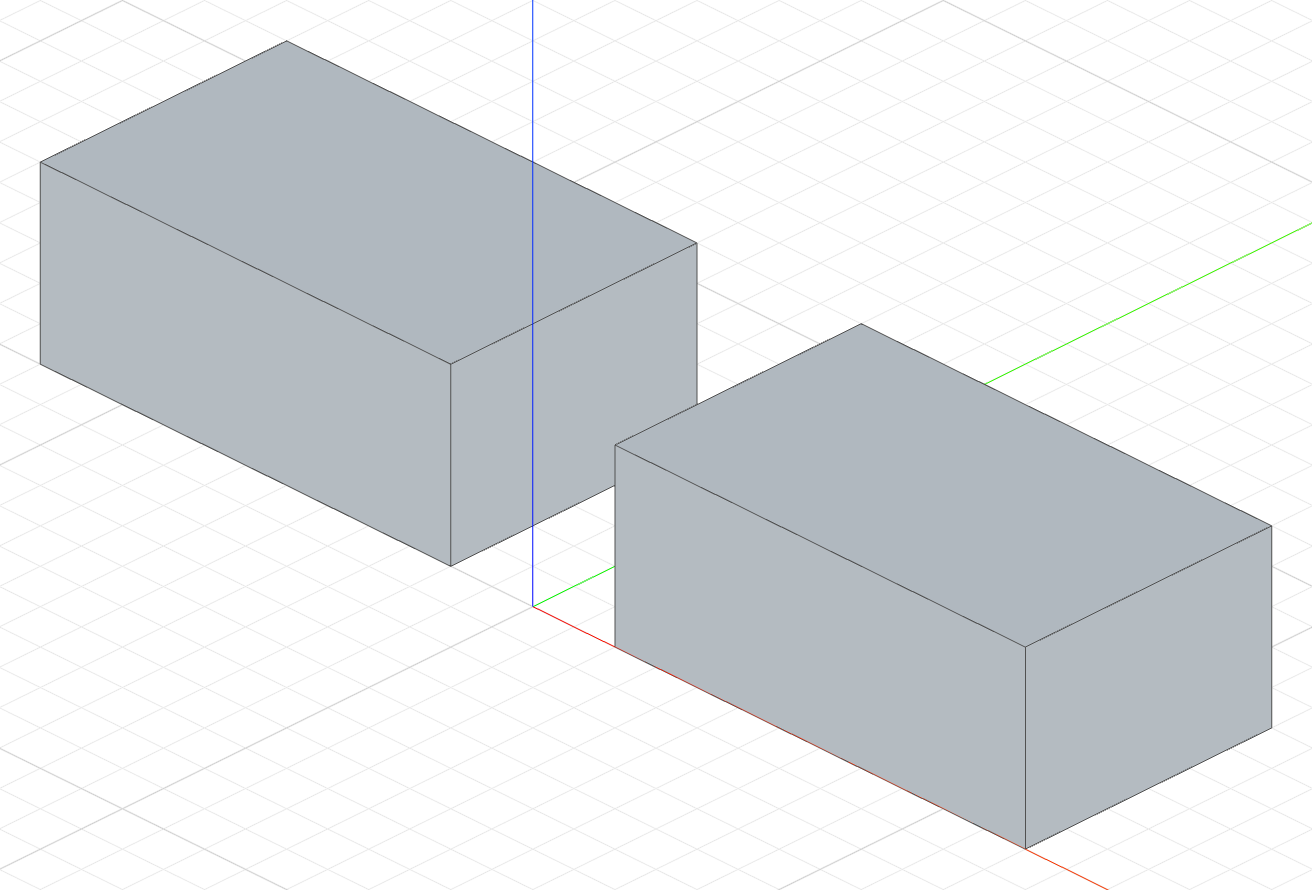 A block mirrored across the YZ plane