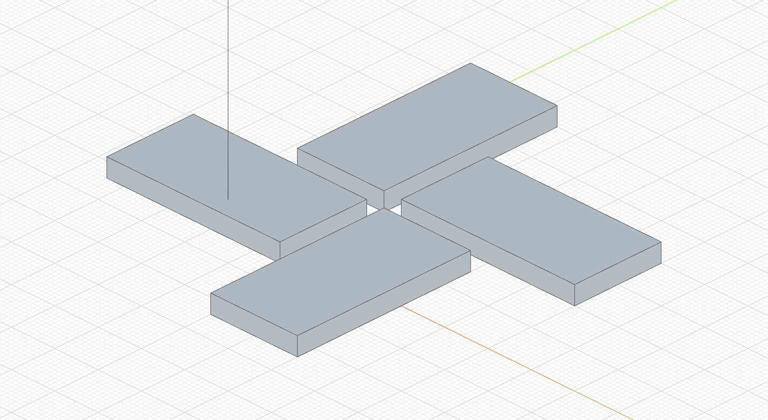 Copies of a plate turned around an offset axis