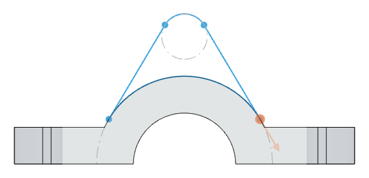 Pipe mount profile sketch