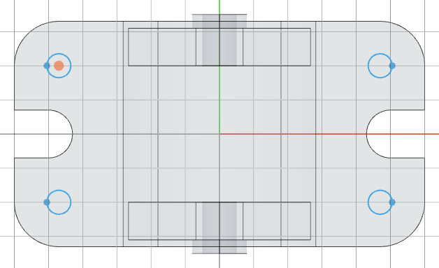 Mounting holes sketch
