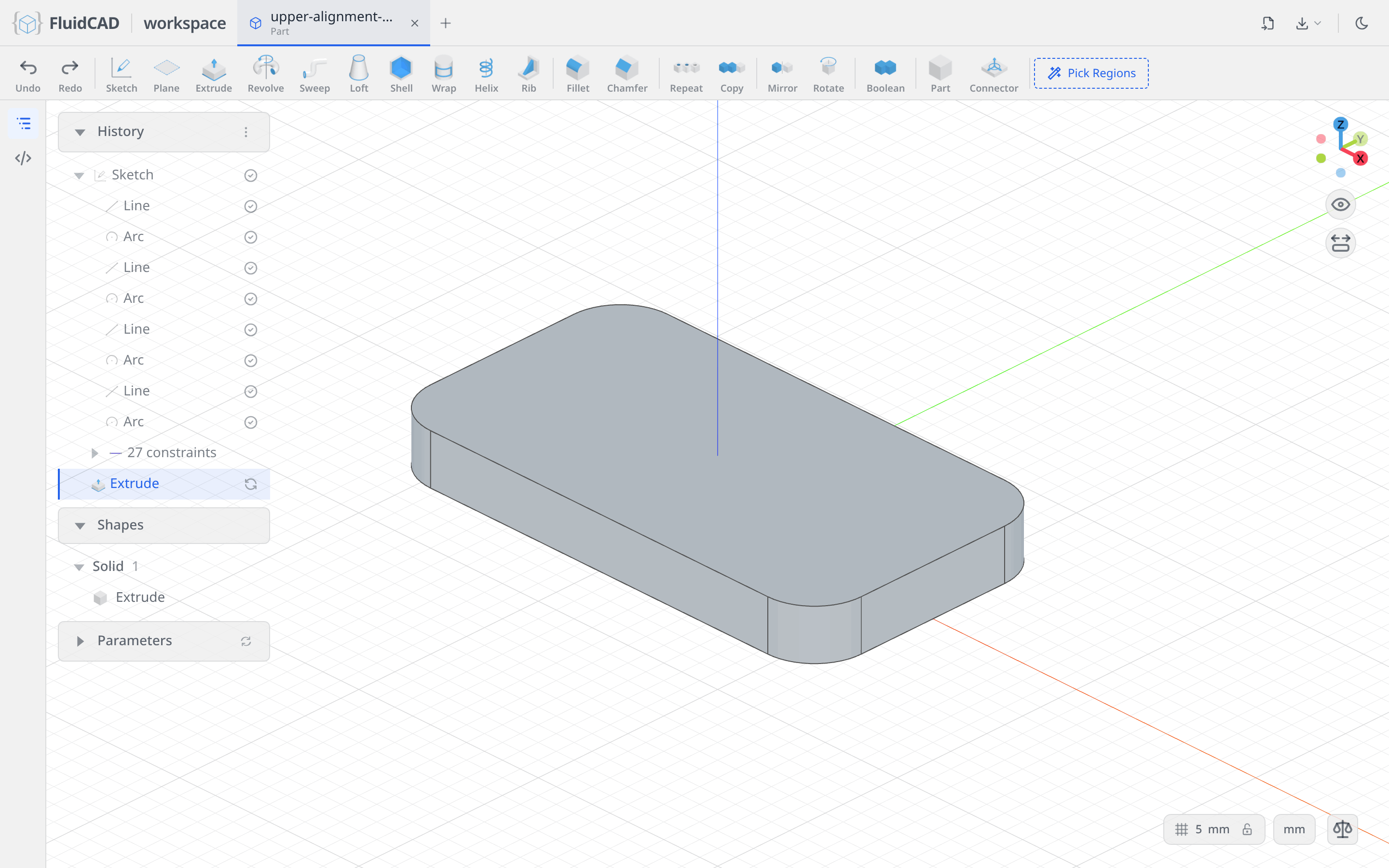 The extruded plate