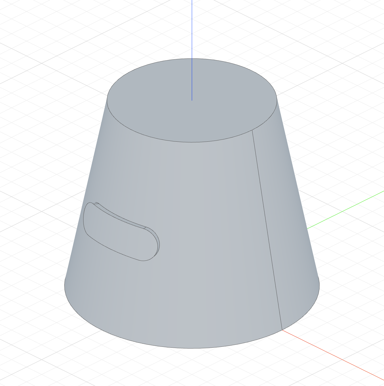 Slot wrapped onto a cone