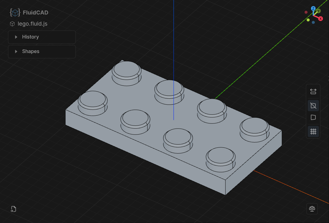 FluidCAD Feature Transforms
